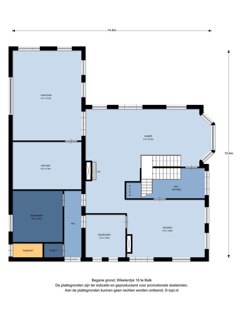Wikelerdyk 16, Balk plattegrond-0