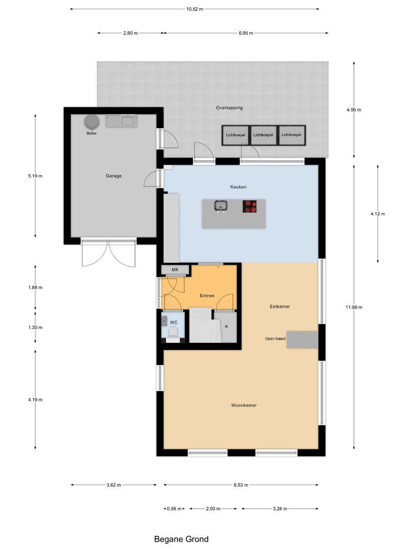 Mortelweg 32, Vlijmen plattegrond-0