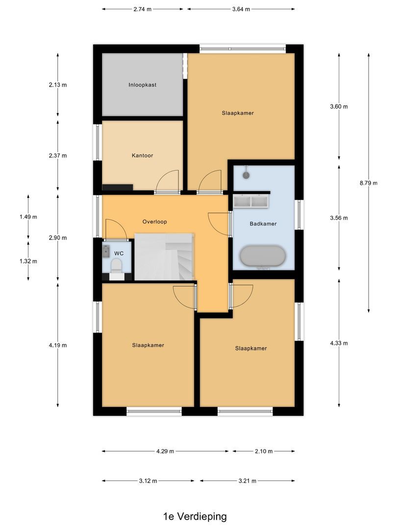 Mortelweg 32, Vlijmen plattegrond-1
