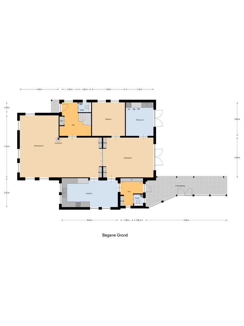 Grotestraat 174, Drunen plattegrond-0