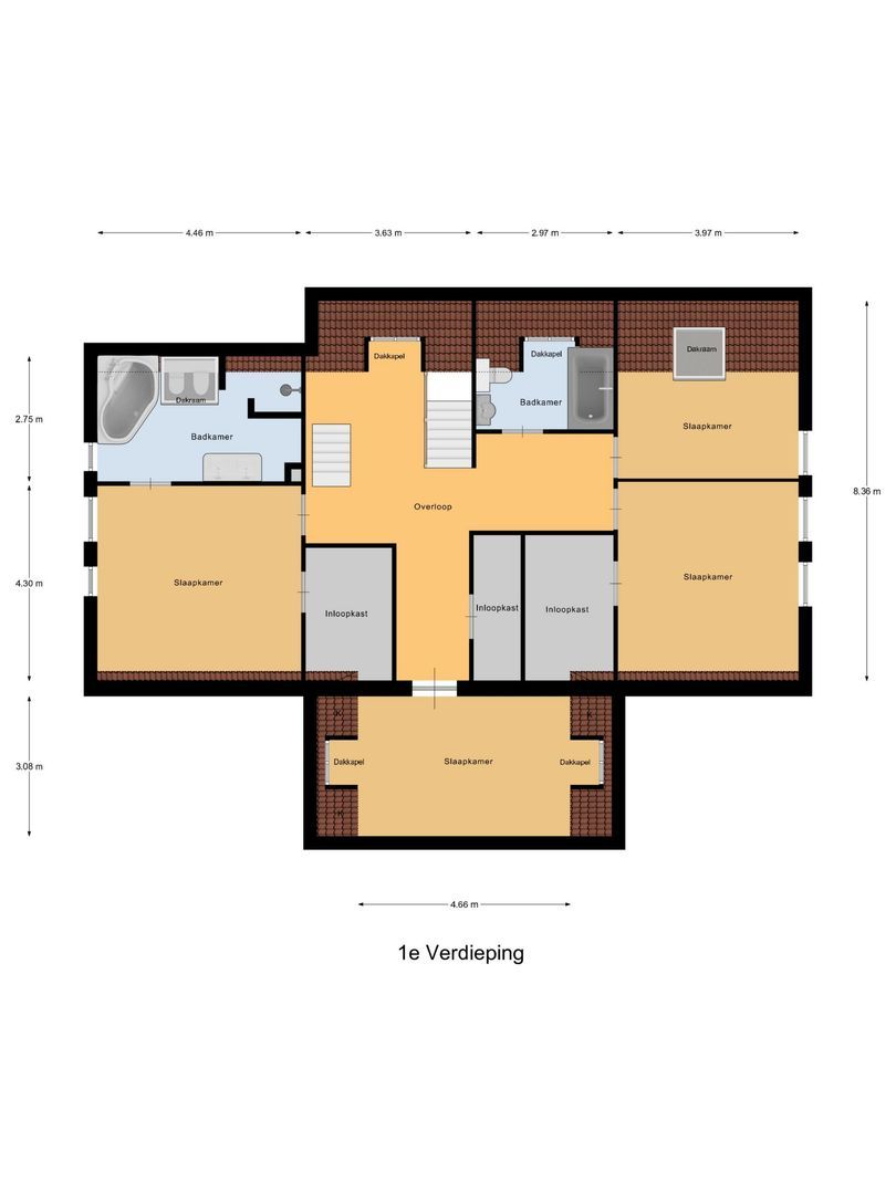 Grotestraat 174, Drunen plattegrond-1
