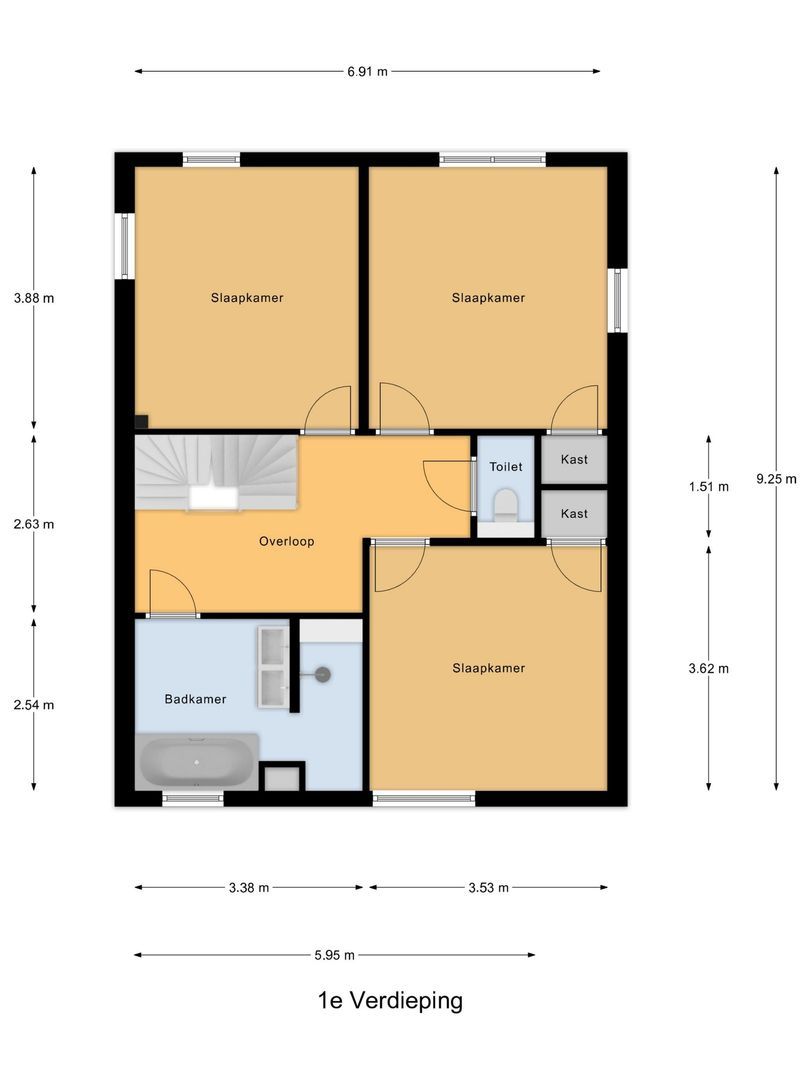 Margrietlaan 19, Vught plattegrond-1