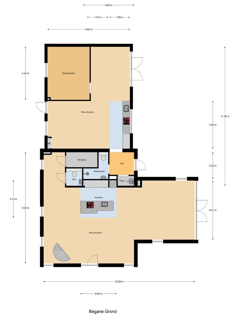 Nieuwkuikseweg 12, Helvoirt plattegrond-1