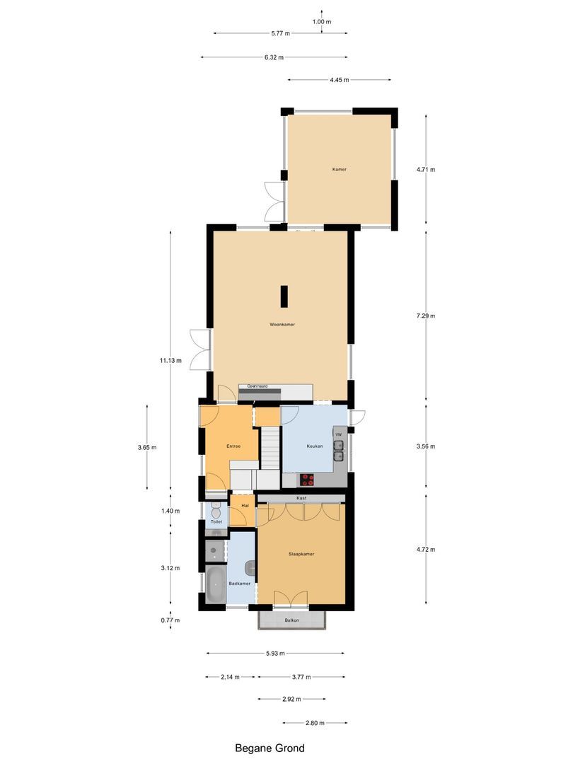 Elzenstraat 7, Nuland plattegrond-1