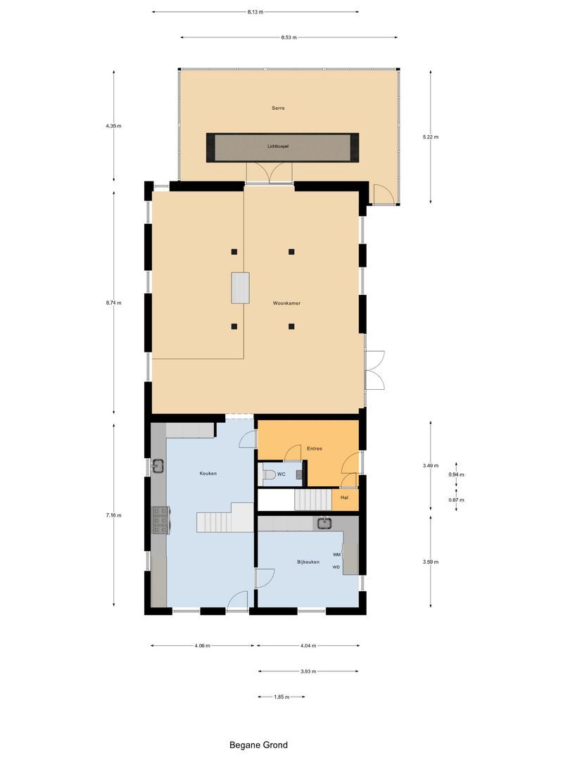 Dijkstraat 1, Maren-Kessel plattegrond-0