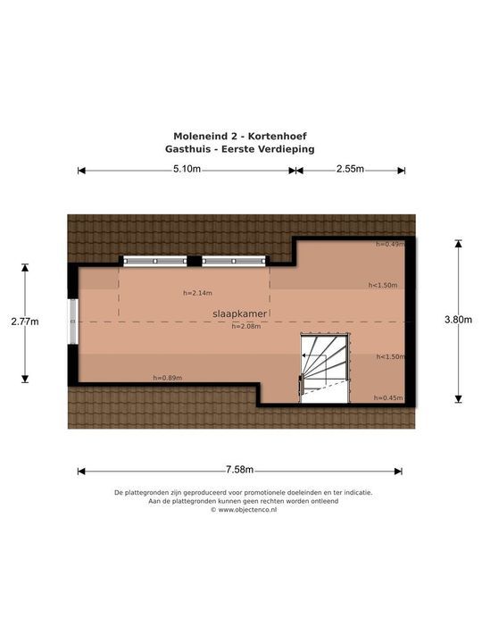 Moleneind 2, Kortenhoef plattegrond-