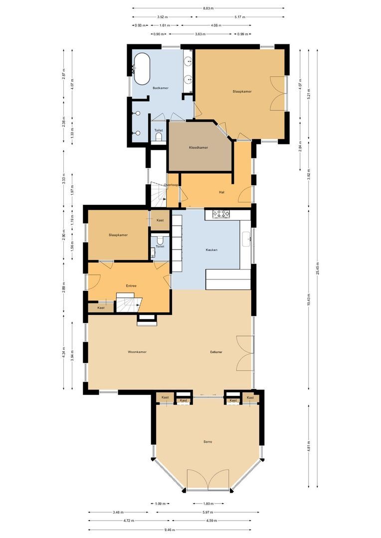 Zoeksestraat 19, Schijf plattegrond-1