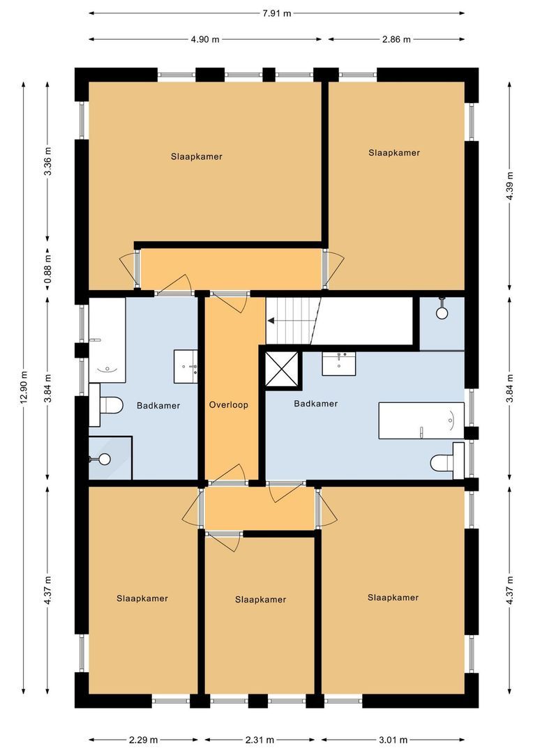 Gildebroederstraat 9, Etten-Leur plattegrond-1