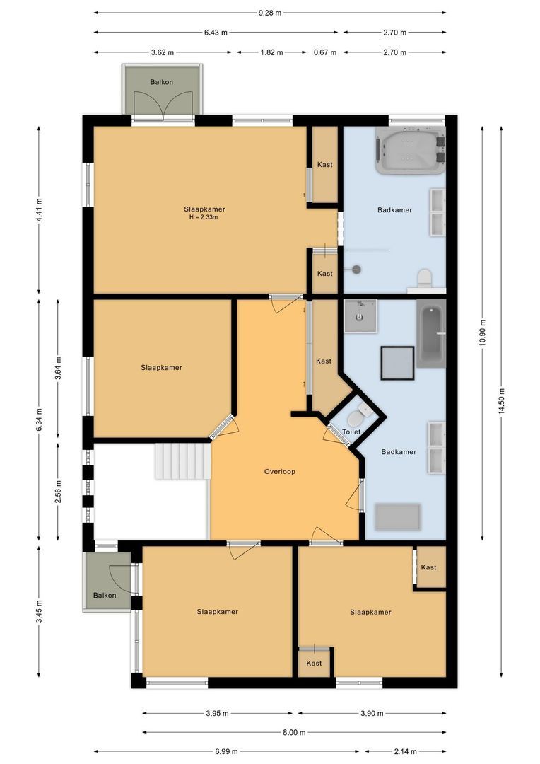 Sint Janstraat 125, Sprundel plattegrond-1