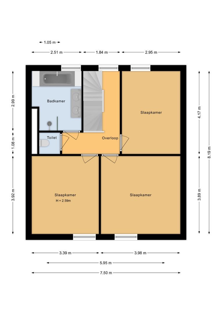 Baroniestraat 28, Etten-Leur plattegrond-1