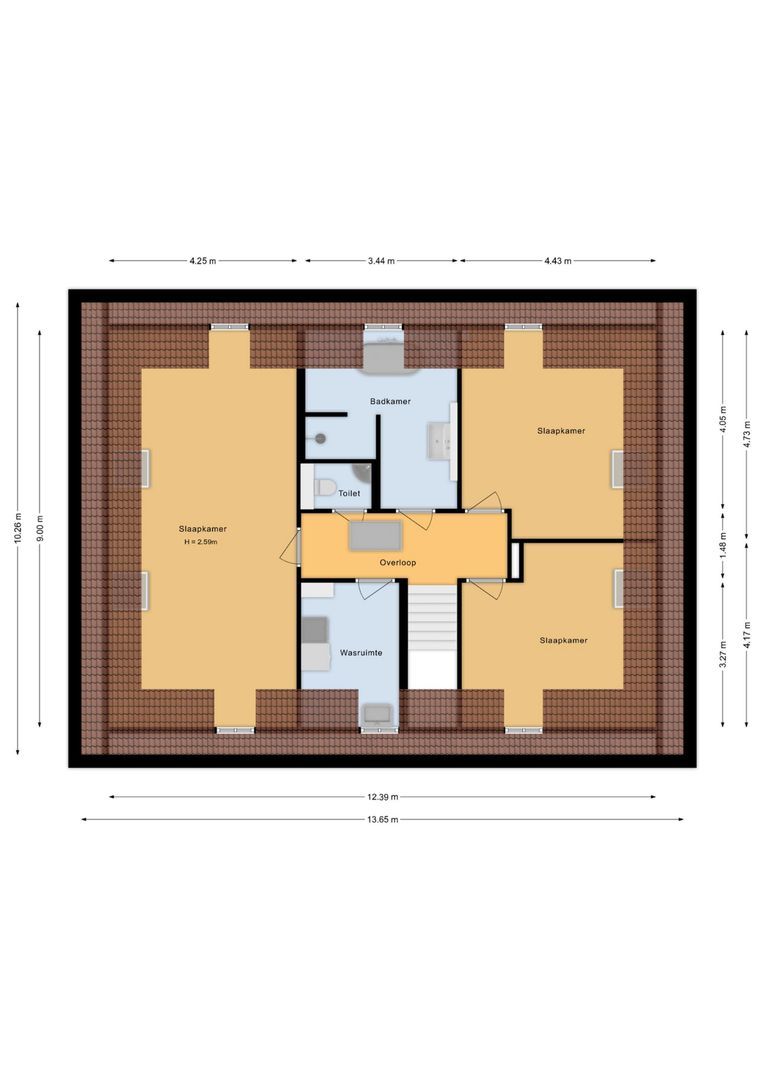 Irenestraat 58, St. Willebrord plattegrond-2