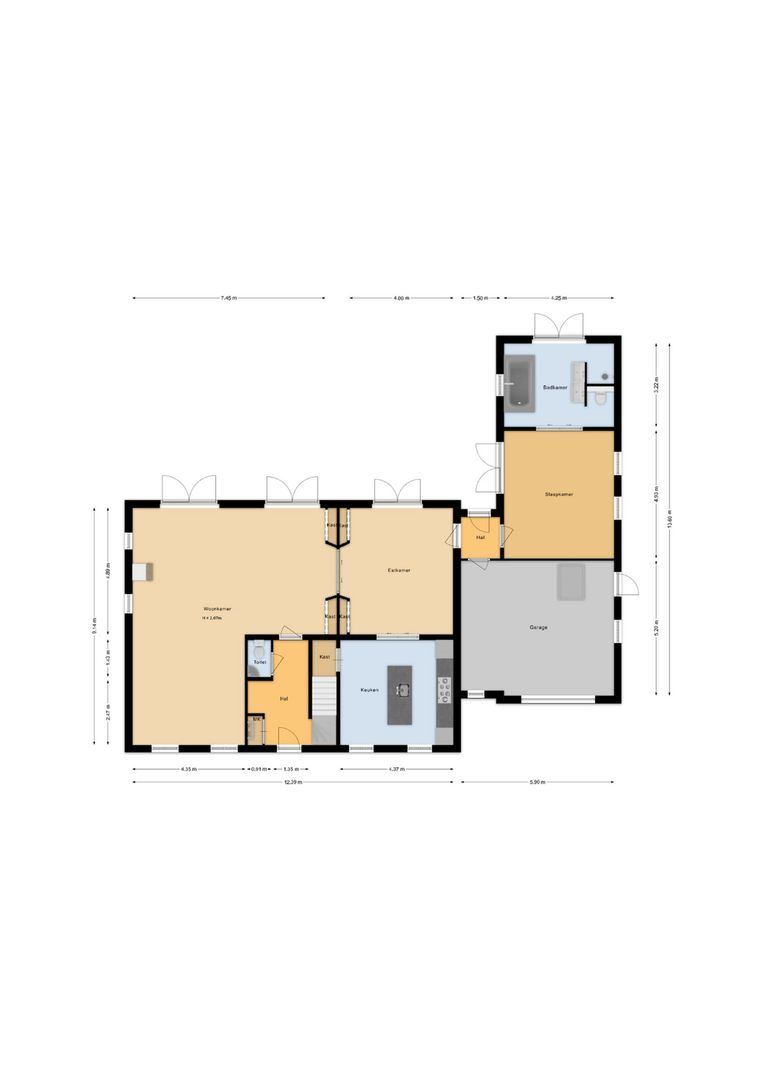 Irenestraat 58, St. Willebrord plattegrond-1