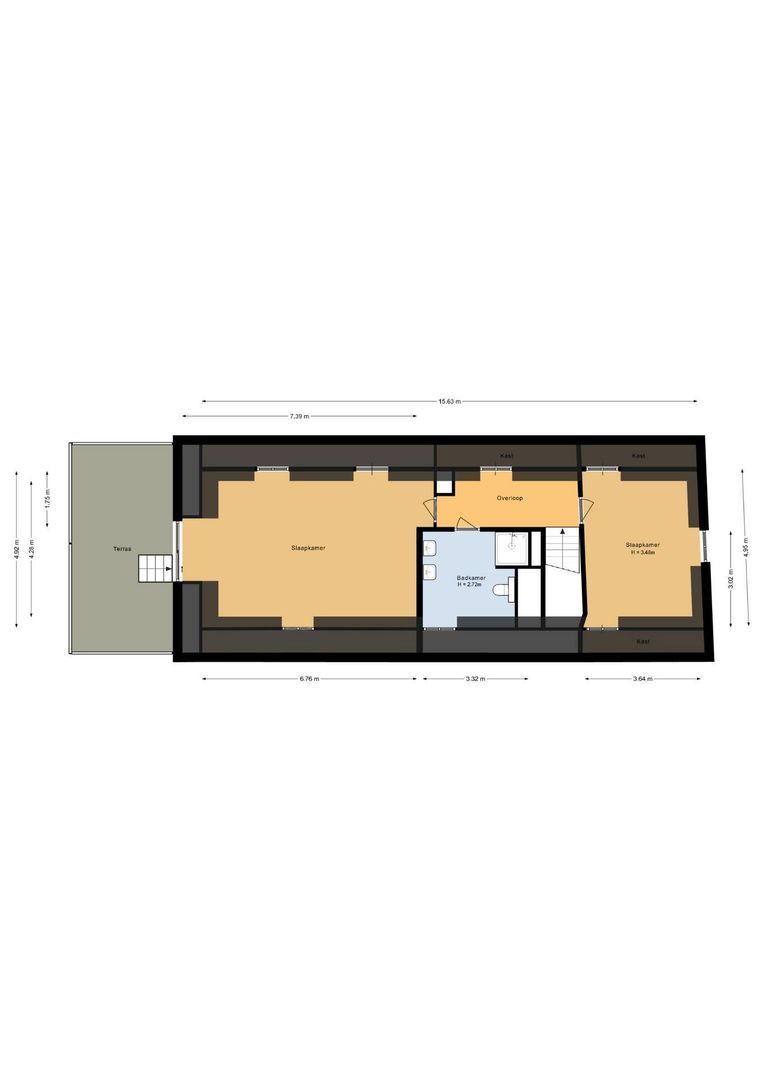 Catharinastraat 21 F, Breda plattegrond-1