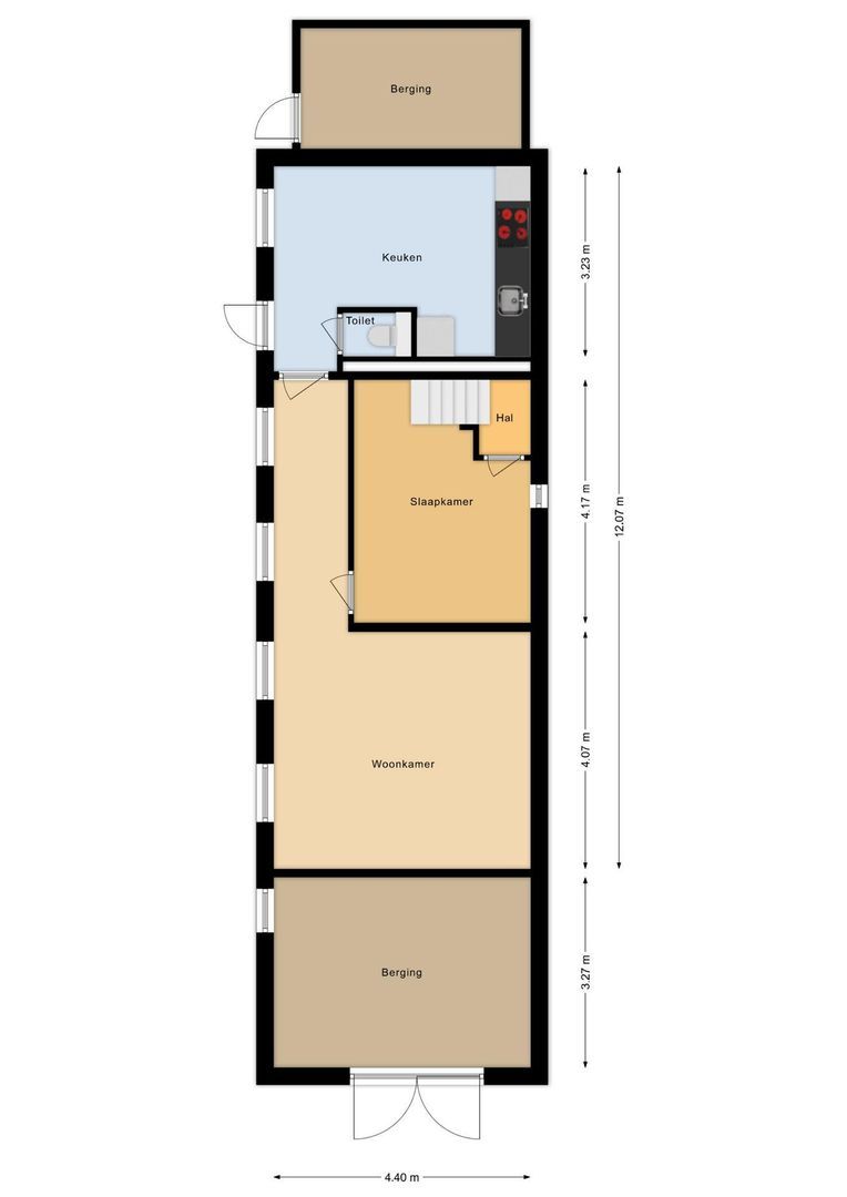 Bremstraat 194, St. Willebrord plattegrond-2
