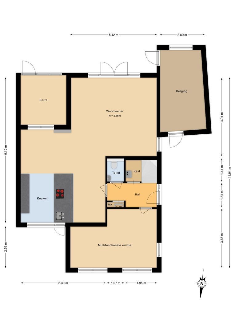Muldersweg 156, Etten-Leur plattegrond-0