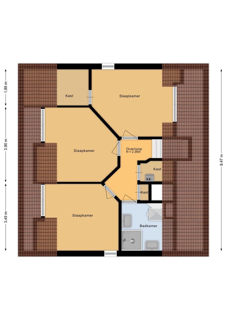 Brielsedreef 7, Prinsenbeek plattegrond-2