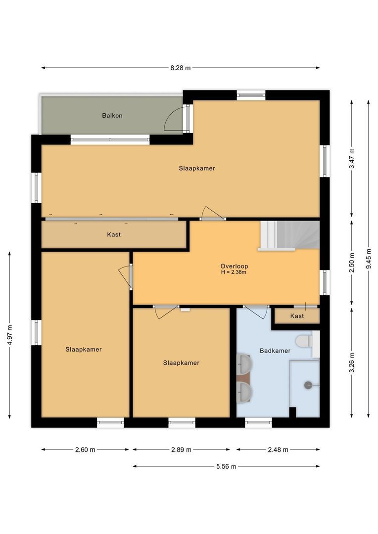 Brielsedreef 7, Prinsenbeek plattegrond-1