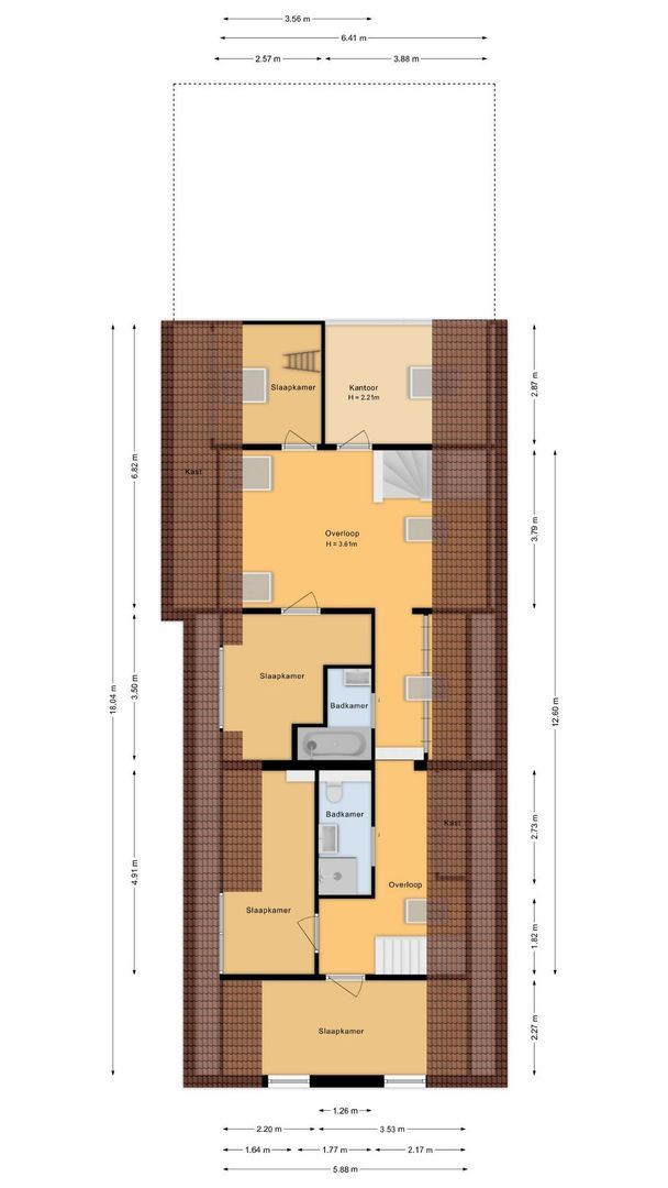 Hoge Vaartkant 18, Etten-Leur plattegrond-1