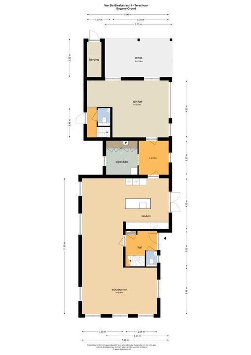 Van de Bleekstraat 1, Terschuur plattegrond-43