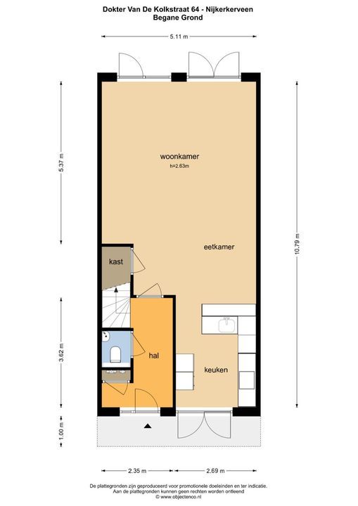 Dokter van de Kolkstraat 64, Nijkerkerveen plattegrond-31