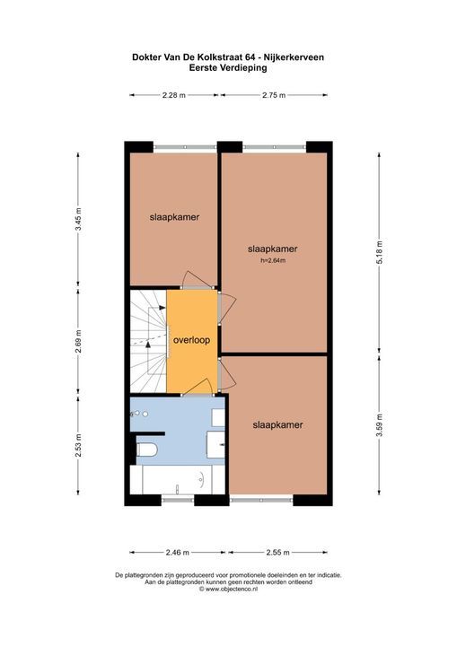Dokter van de Kolkstraat 64, Nijkerkerveen plattegrond-31