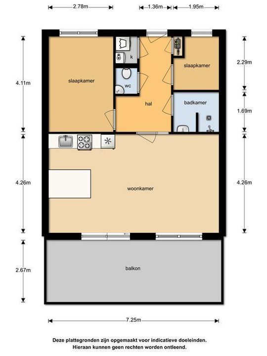 Nes 35, Pijnacker plattegrond-2