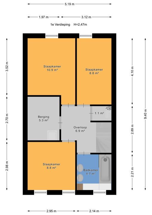 Willem Dreeslaan 10, Delft plattegrond-40