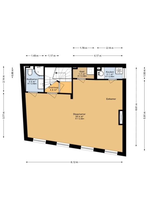 Tweebaksmarkt 36, Leeuwarden plattegrond-34