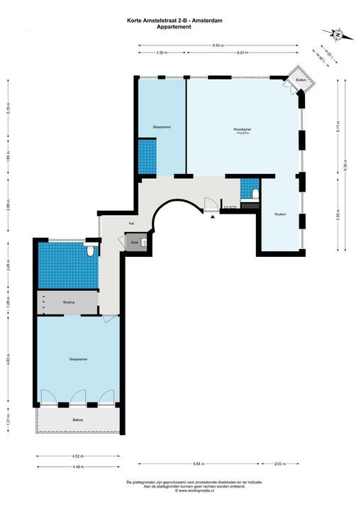 Korte Amstelstraat 2 B, Amsterdam plattegrond-35