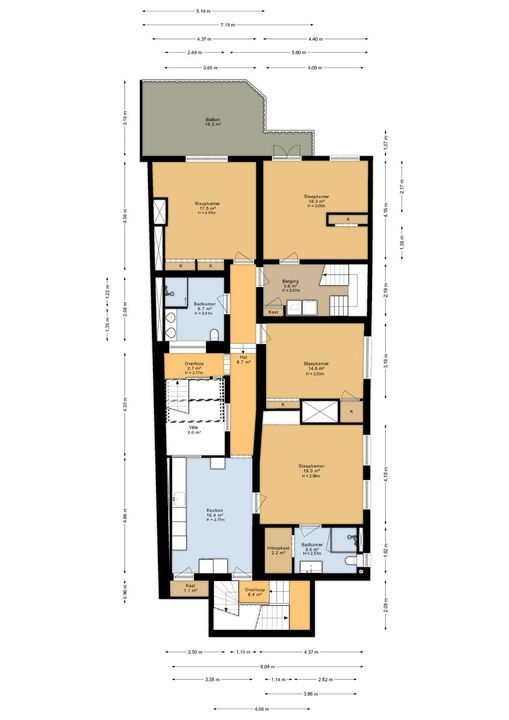 Tweebaksmarkt 36, Leeuwarden plattegrond-37