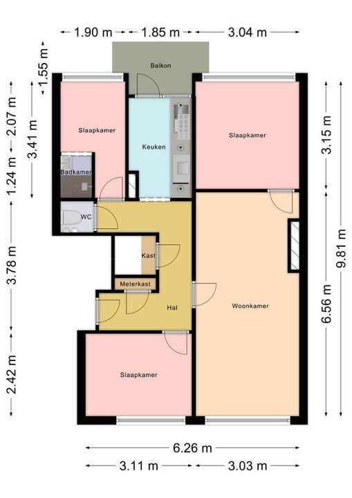 Tesselsestraat 106 D, Den Haag plattegrond-26