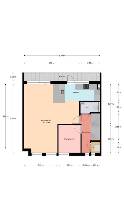 Boegstraat 5, Den Haag plattegrond-53