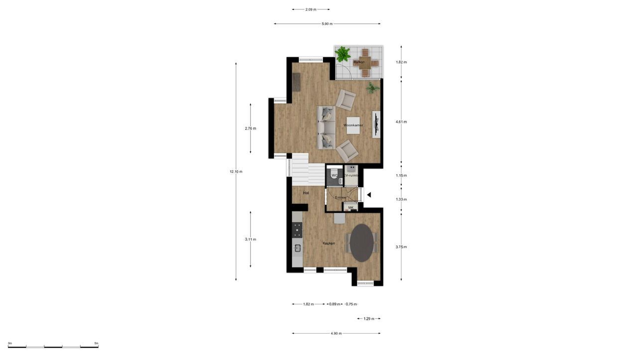 Weddesteeg 27, Leiden plattegrond-60