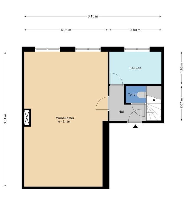 Rapenburg 27 D, Leiden plattegrond-47