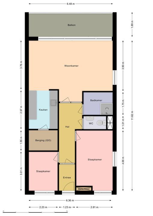 Stadzicht 45, Leiden plattegrond-45