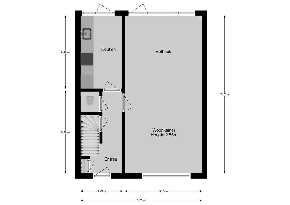 Van Dijkstraat 8, Hilversum plattegrond-19