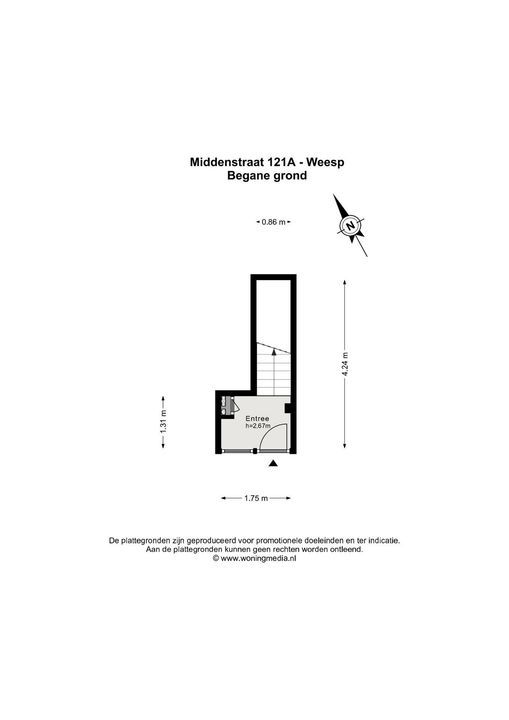 Middenstraat 121 a, Weesp plattegrond-21