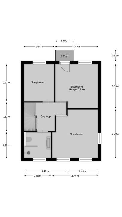 H.A. Lorentzweg 107, Bussum plattegrond-43