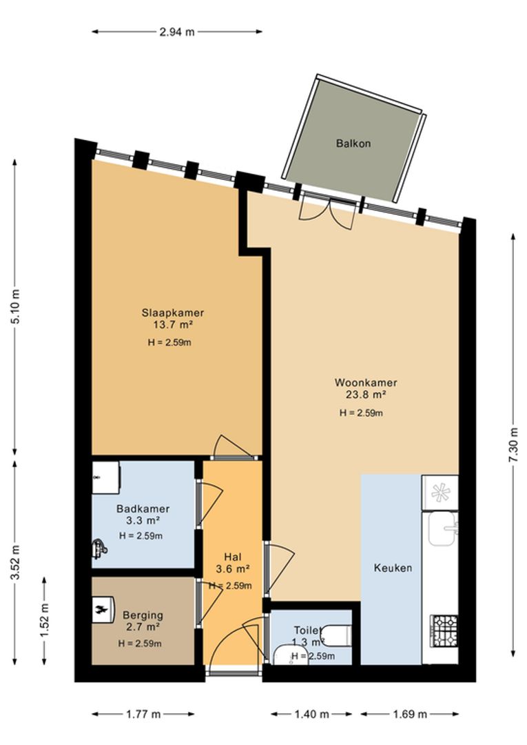 Kranenburgweg 180 Y, Den Haag foto-32 blur