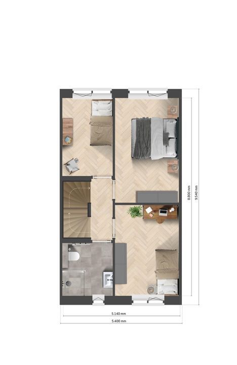 Weidezicht, rijwoningen 5, Meppel plattegrond-0