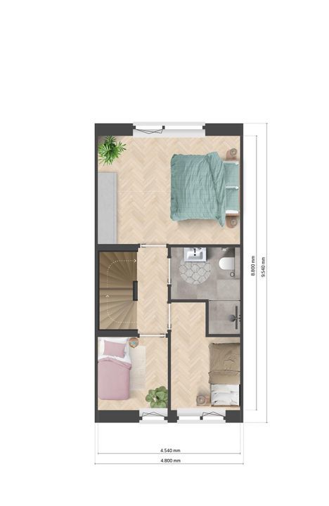 Veldrijck, rijwoningen 43, Meppel plattegrond-0