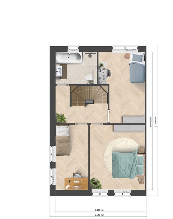 Kolderrijck, 2-onder-1-kap 39, Meppel plattegrond-0