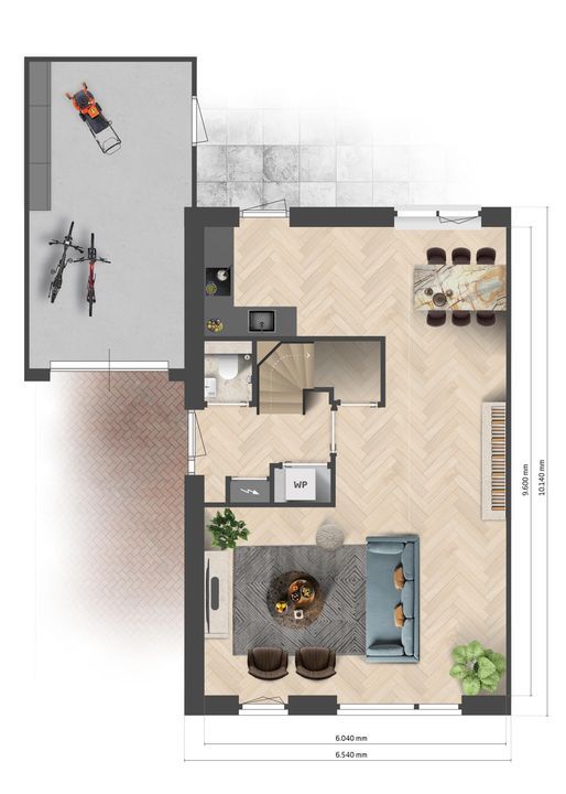 Kolderrijck, 2-onder-1-kap 67, Meppel plattegrond-0
