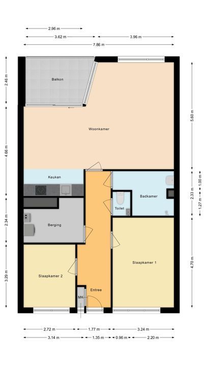 Rembrandtlaan 60 18, Meppel plattegrond-26