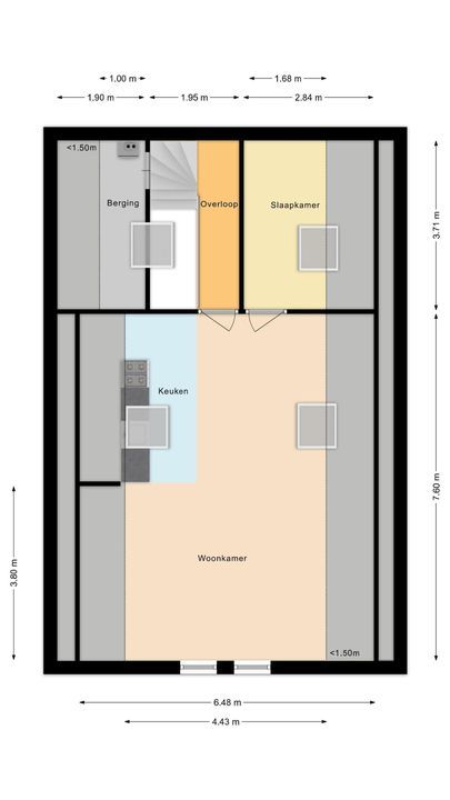 Noordwijkerweg 4, Koekange plattegrond-58