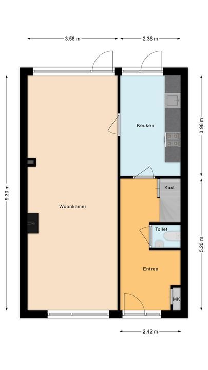 Prinses Margrietlaan 14, Koekange plattegrond-31