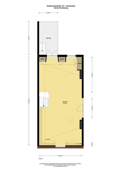 Stadhouderskade 140 -141, Amsterdam plattegrond-3