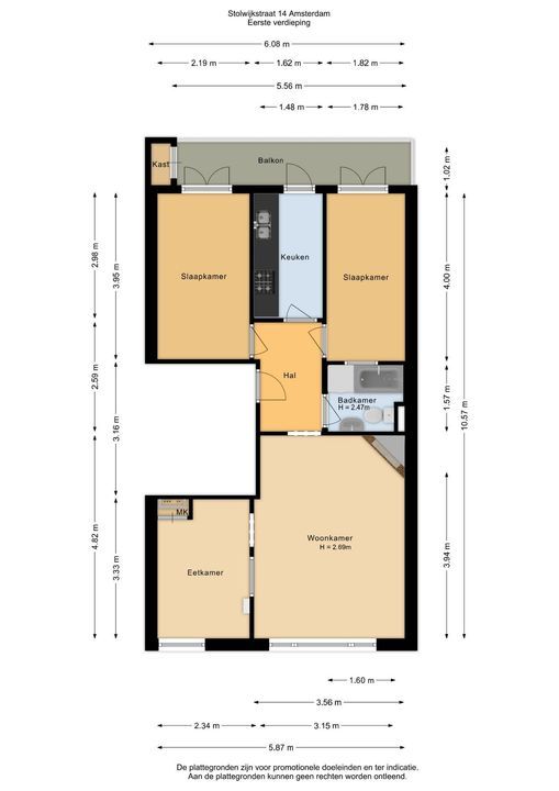 Stolwijkstraat 14 H, Amsterdam plattegrond-88
