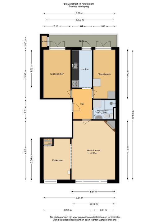 Stolwijkstraat 14 H, Amsterdam plattegrond-88