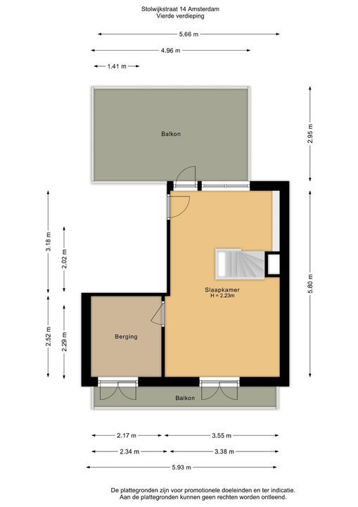 Stolwijkstraat 14 H, Amsterdam plattegrond-88